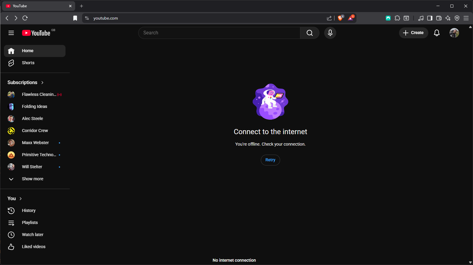 YouTube with no internet connection